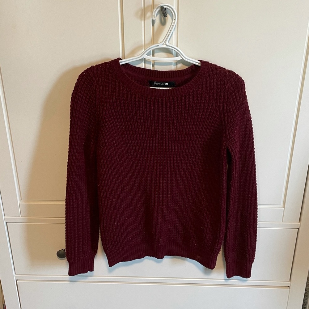 Burgundy sweater
